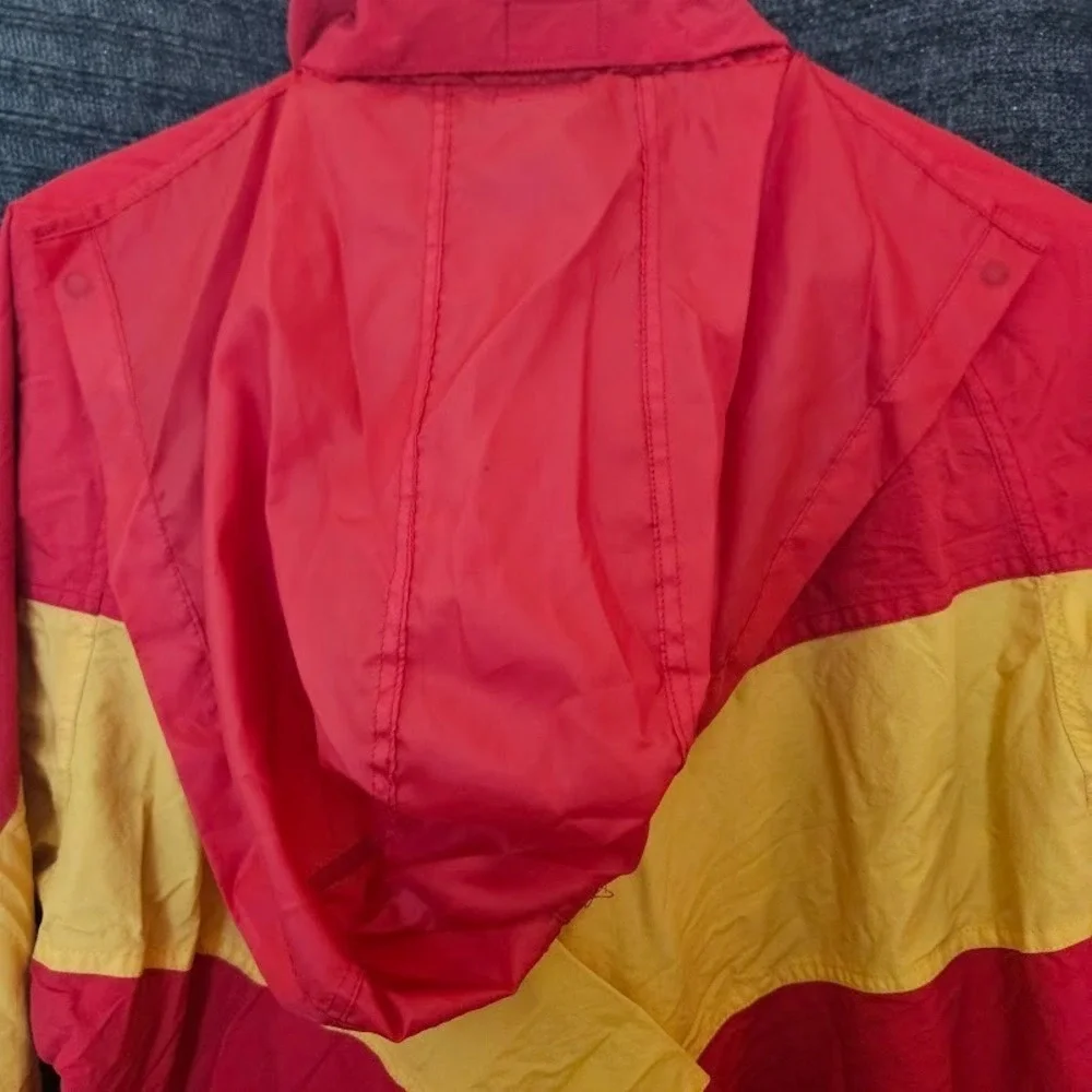 Marines Corps Lined Full Zip Hooded Windbreaker Water Resistant Jacket Size XL